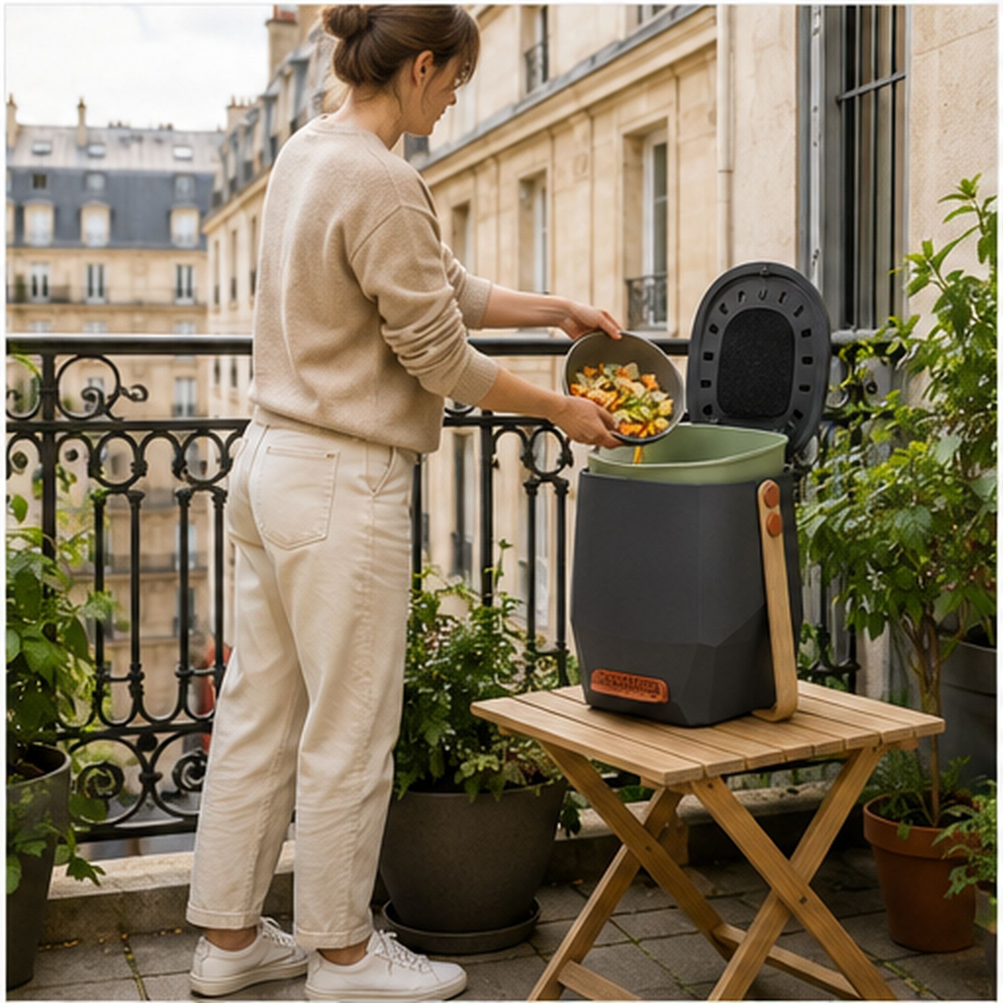 Composta Loop – Composteur compact ventilé pour balcon