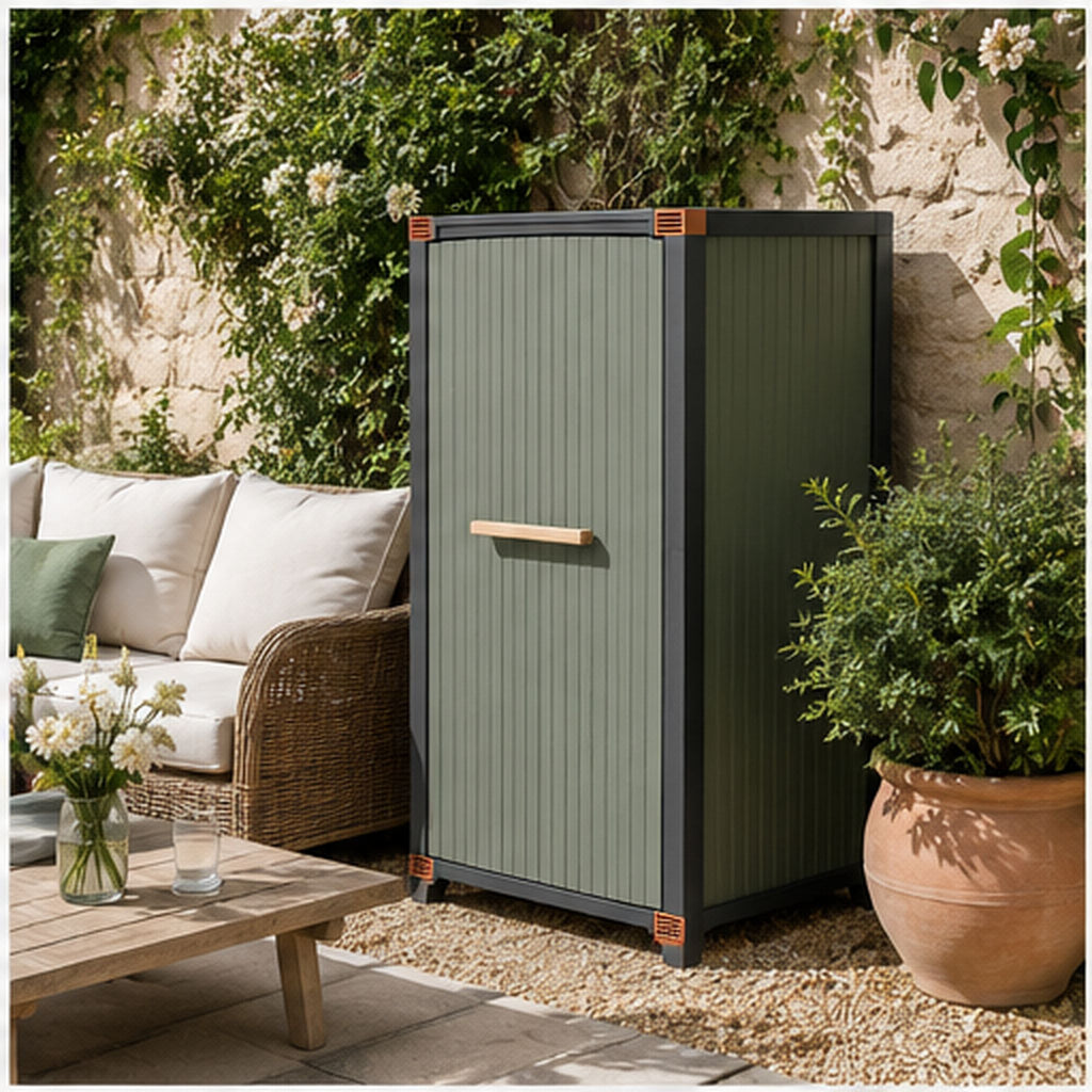 CushionVault Slim – Armoire extérieure étroite pour coussins 320 litres