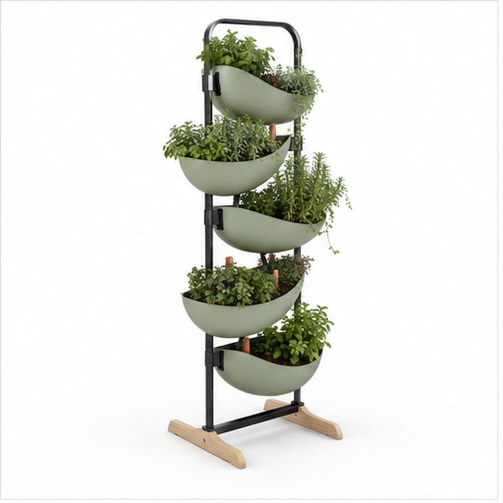 HerbStack Arc – Jardin vertical compact à cinq bacs