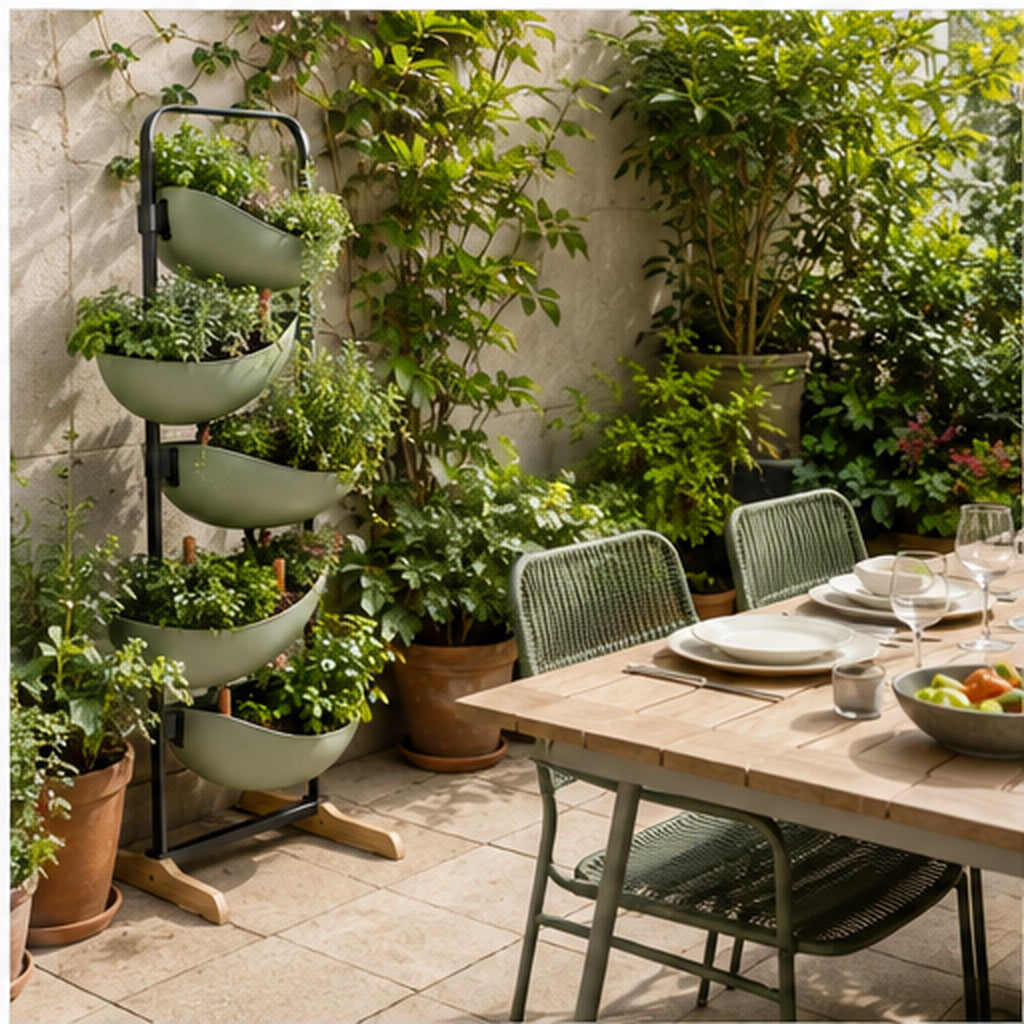 HerbStack Arc – Jardin vertical compact à cinq bacs