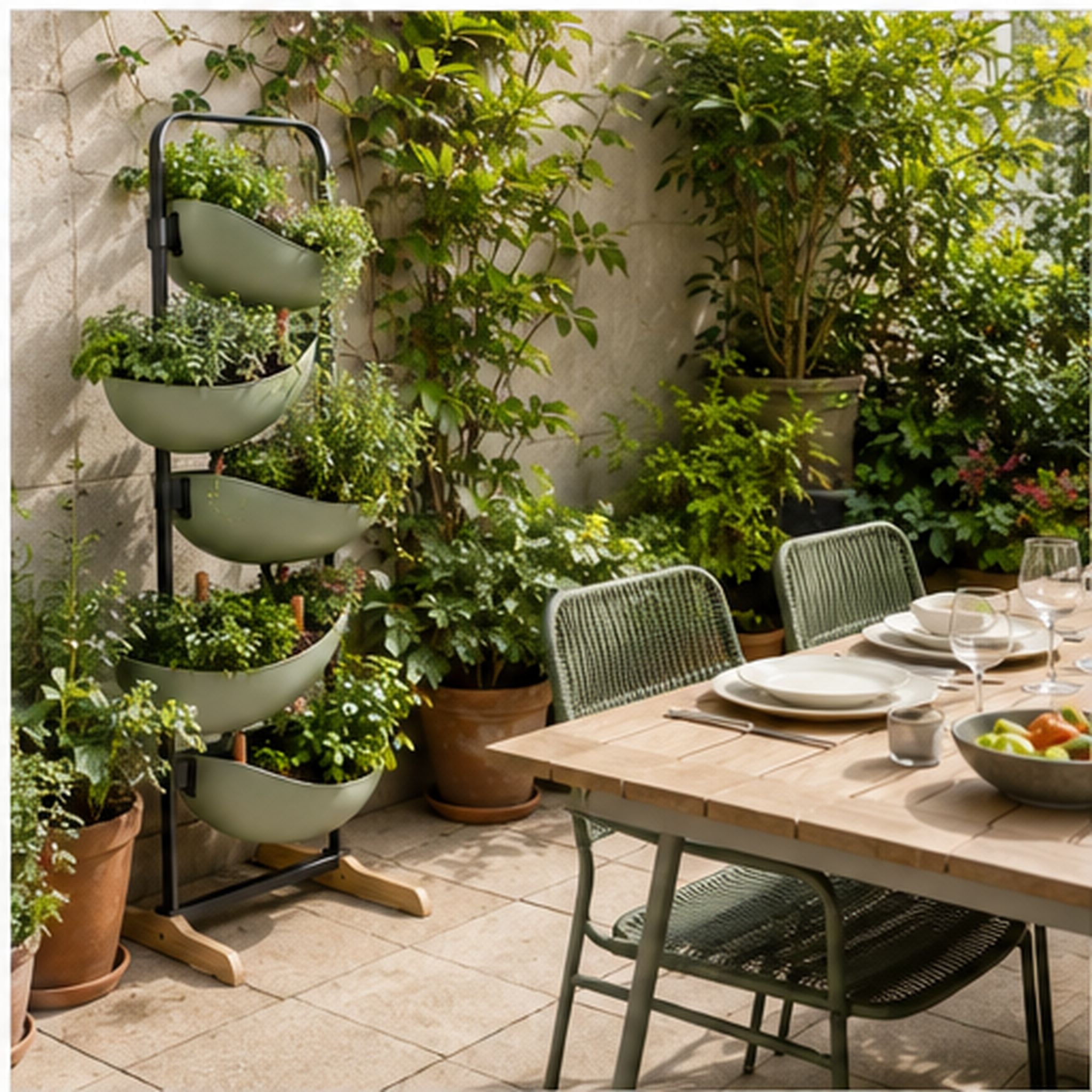 HerbStack Arc – Jardin vertical compact à cinq bacs