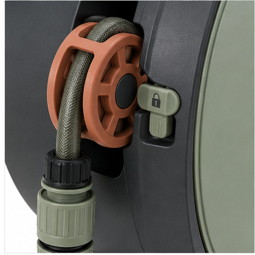 HoseHalo Hide – Dévidoir compact avec tuyau de jardin 20 mètres