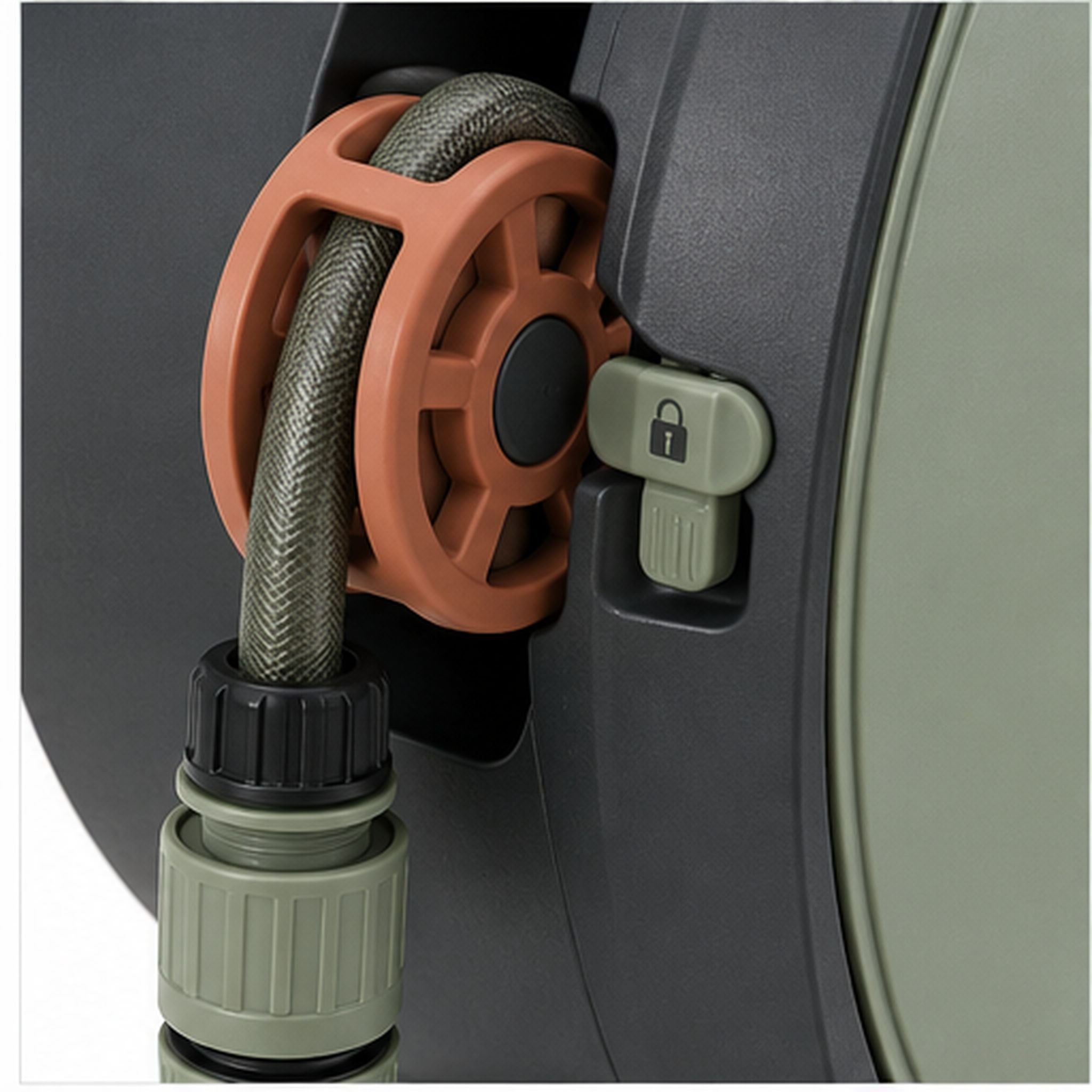 HoseHalo Hide – Dévidoir compact avec tuyau de jardin 20 mètres