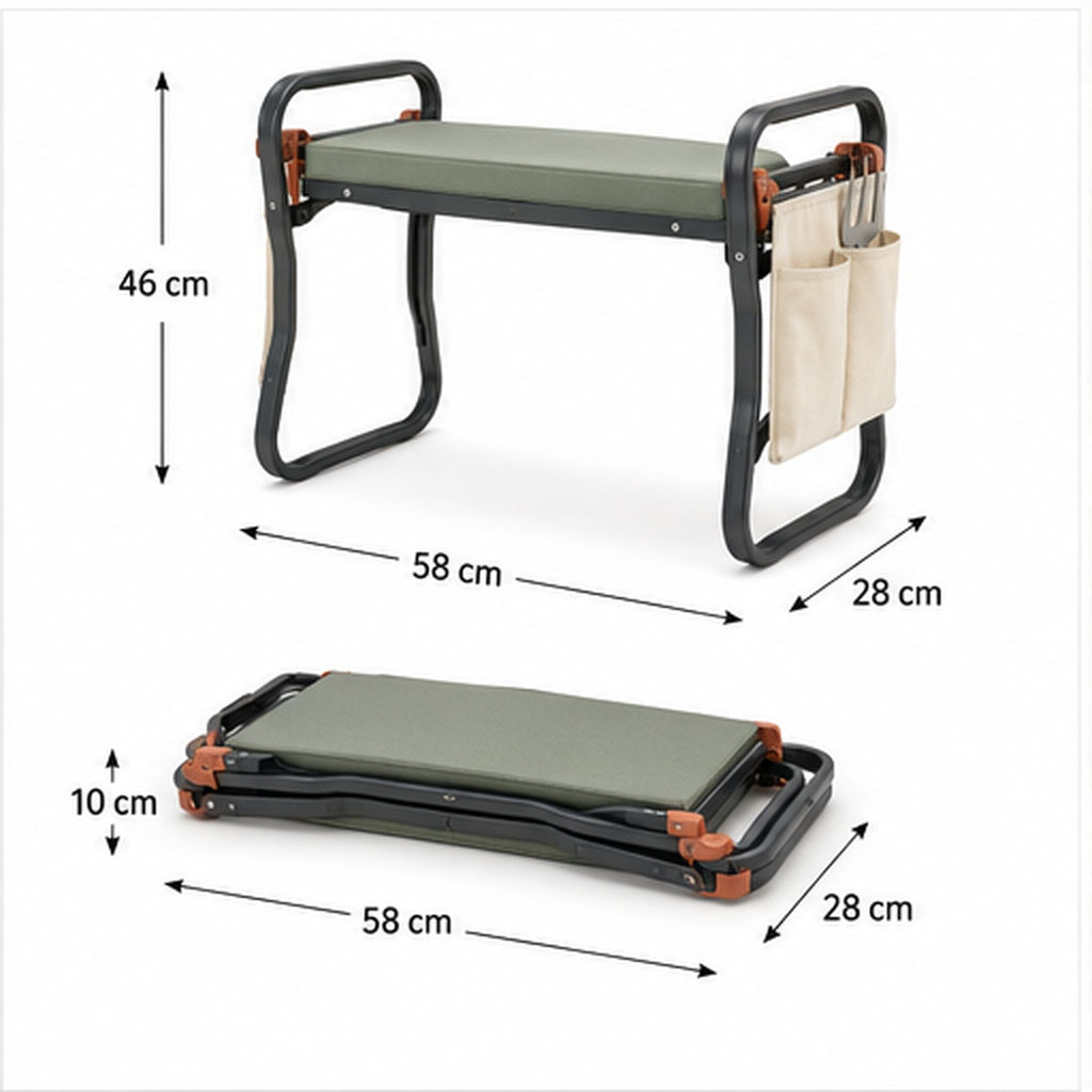 KneelCarry Fold – Agenouilloir pliant avec poches porte-outils