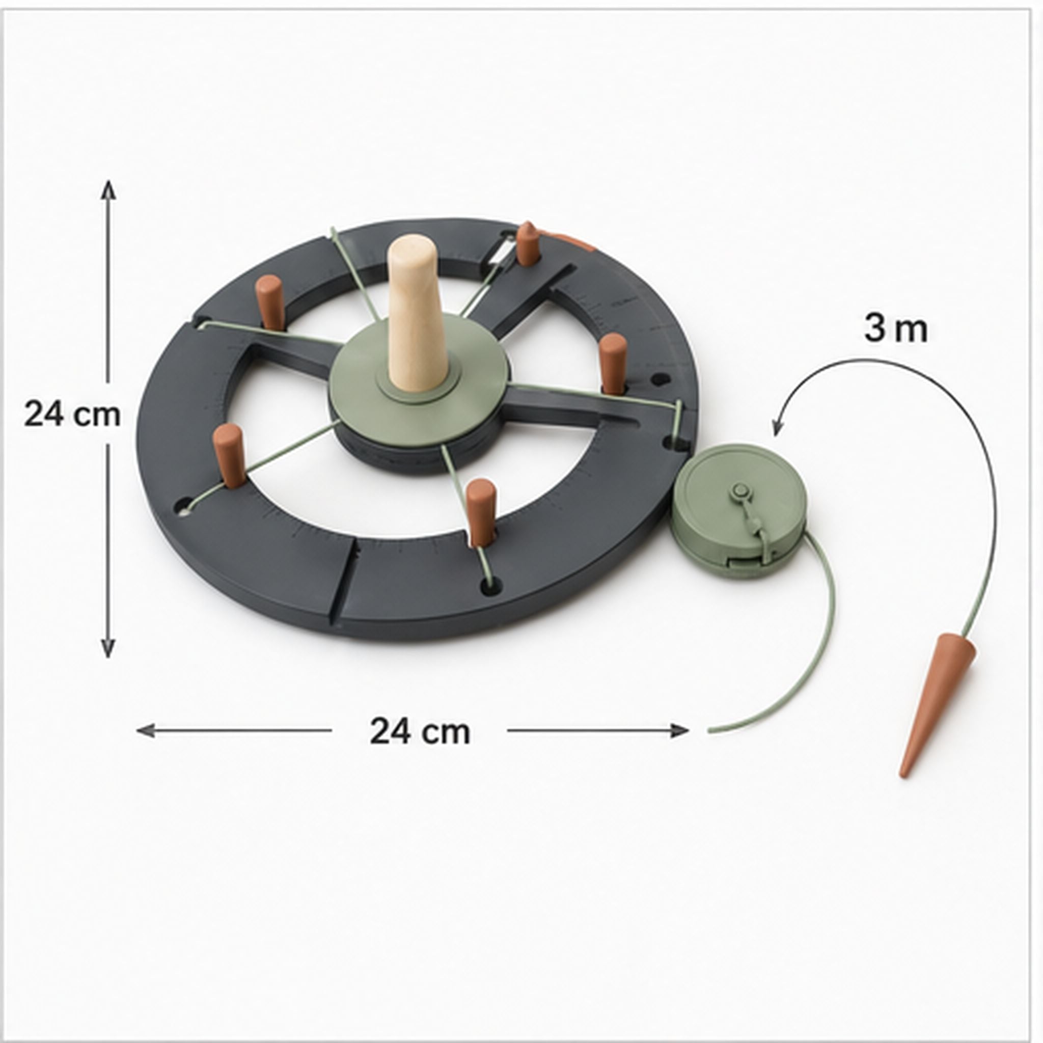 PlantLine Compass – Guide circulaire de plantation avec cordeau