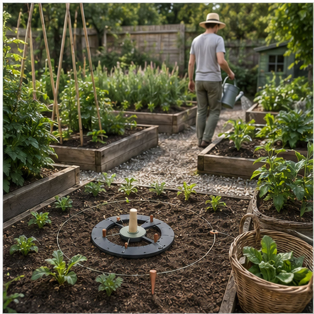 PlantLine Compass – Guide circulaire de plantation avec cordeau