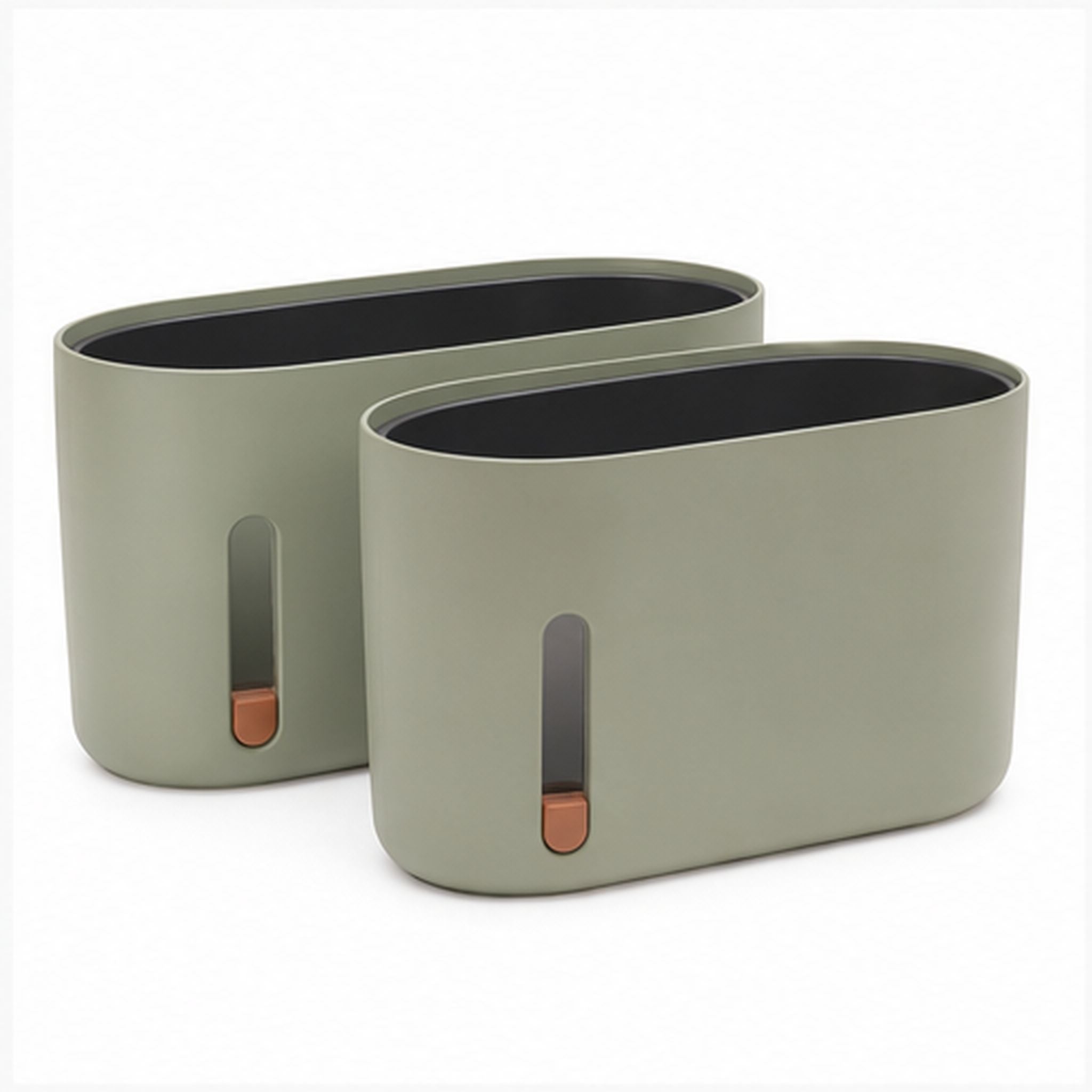 RootWindow Duo – Lot de deux pots auto-arrosants avec fenêtre racinaire