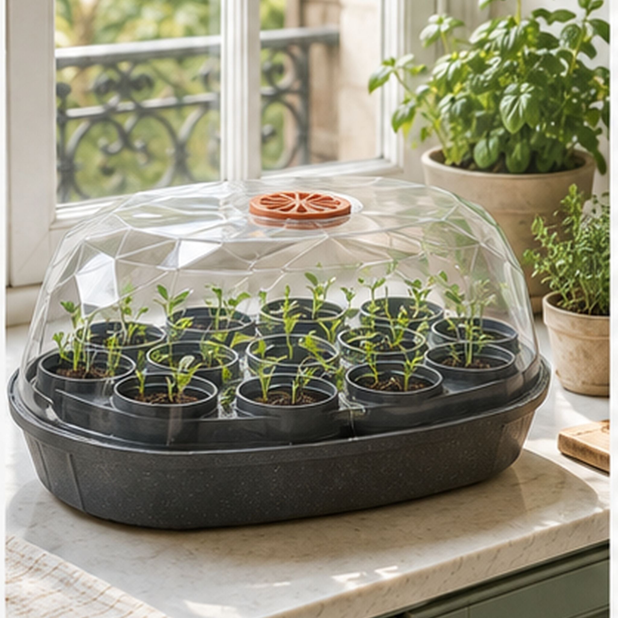 SeedOrbit 12 – Mini-serre de germination à douze capsules