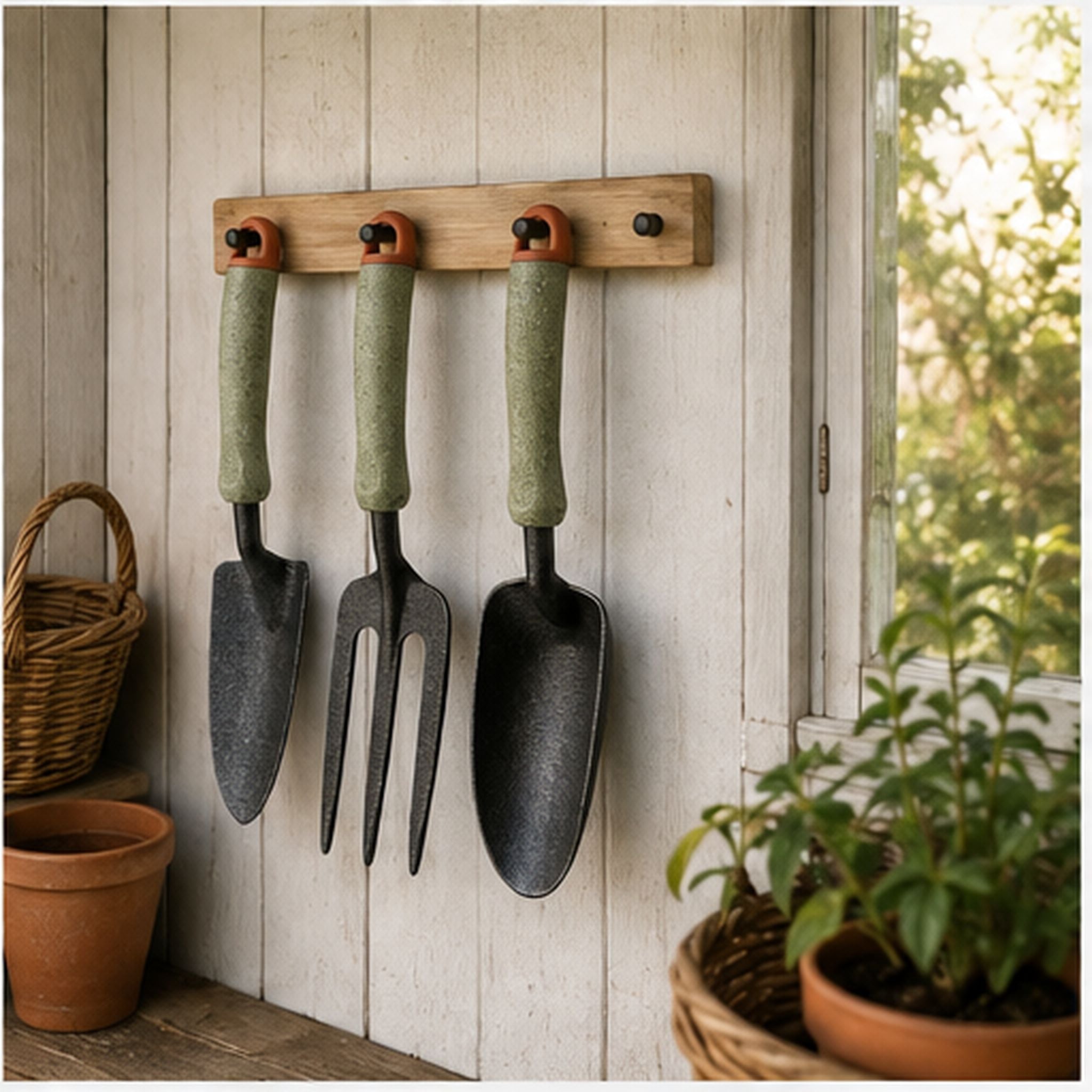 TerraGrip Trio – Ensemble de trois outils de jardinage ergonomiques