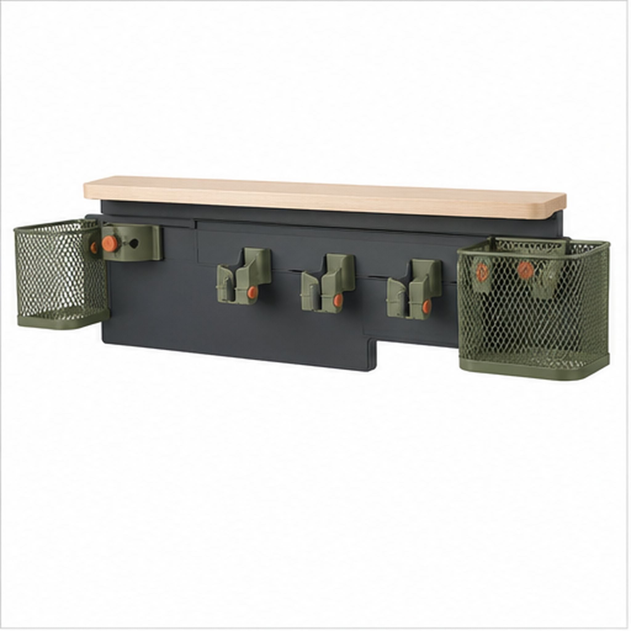 ToolNest Rail – Organiseur mural modulable pour outils de jardin